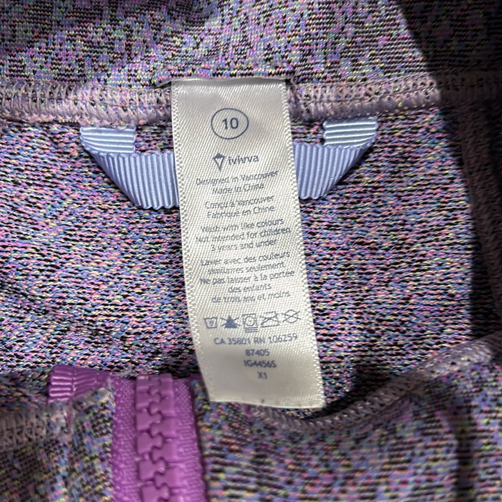 Size 10 lavender Ivivva by Lululemon jacket